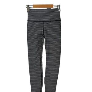 Lululemon grey pinstriped leggings size 4